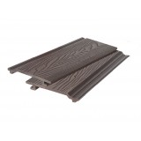 POLIVAN Фасад 3D WOOD BRUSHING 21*156 мм из ДПК цвет: Тёмно-коричневый